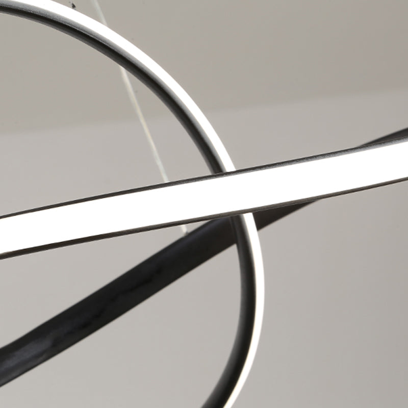 Estilo moderno forma espiral arenniier de metal 1 lámpara de lámpara de luz luz