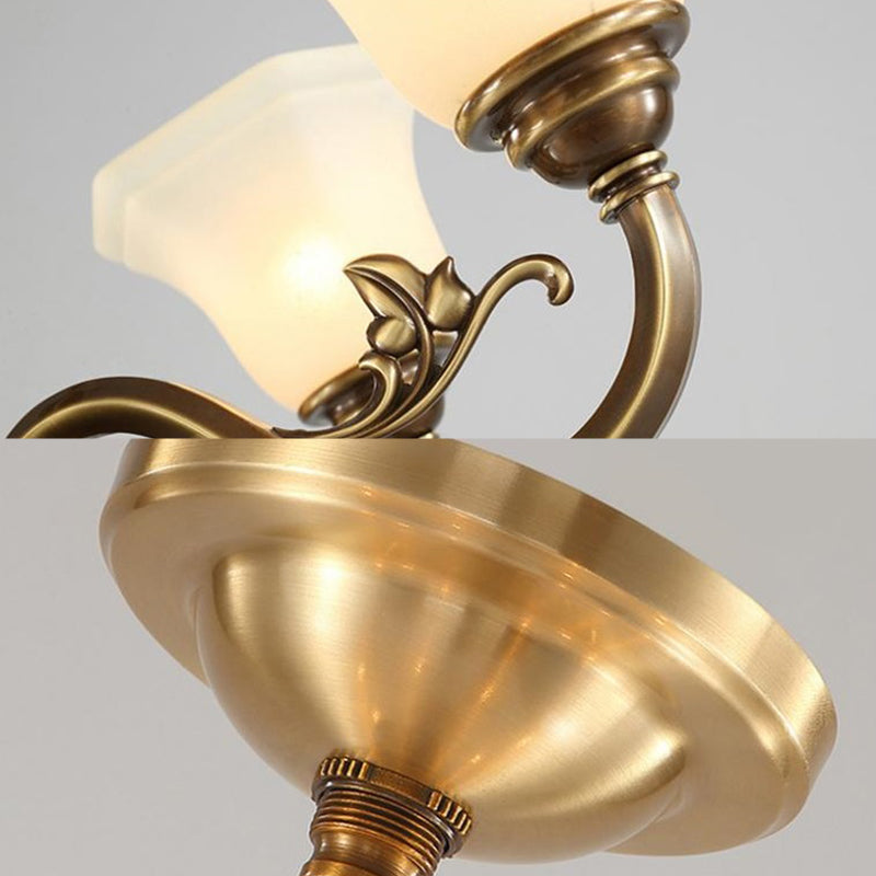 Modern Style Metal Hanging Pendant Light Glass Geometric Chandelier for Living Room