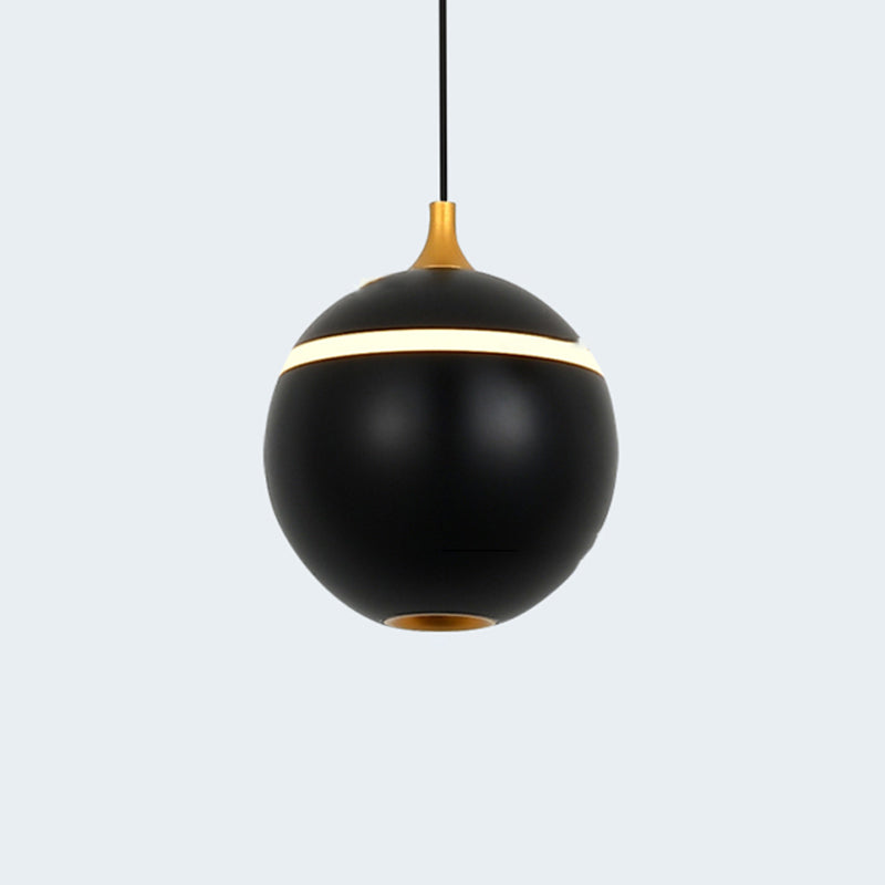 Modern beknopte LED -hanglamp gelakte aluminiumhangende lamp met acrylschaduw