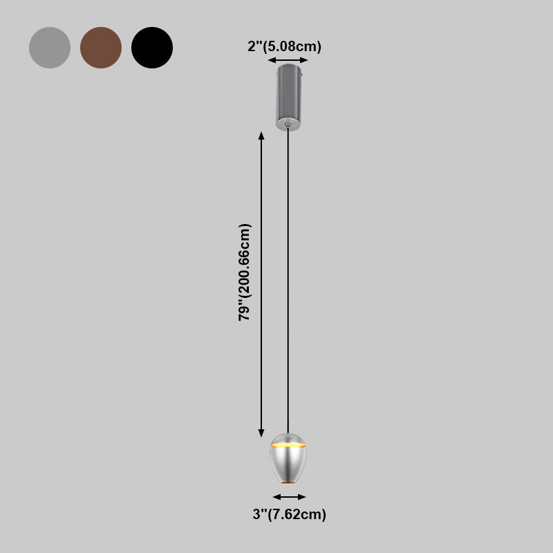 Modern beknopte LED -hanglamp gelakte aluminiumhangende lamp met acrylschaduw