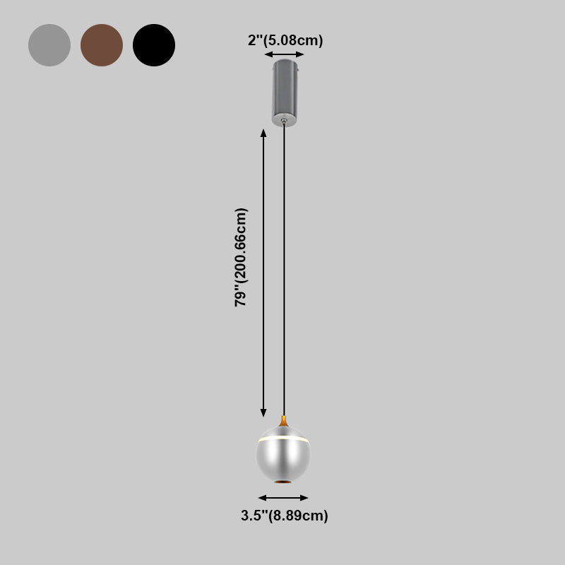 Modern beknopte LED -hanglamp gelakte aluminiumhangende lamp met acrylschaduw
