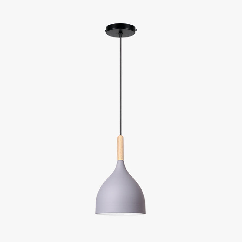 Moderne stijl kom tint hangend licht aluminium 1 lichte hangende lamp voor slaapkamer