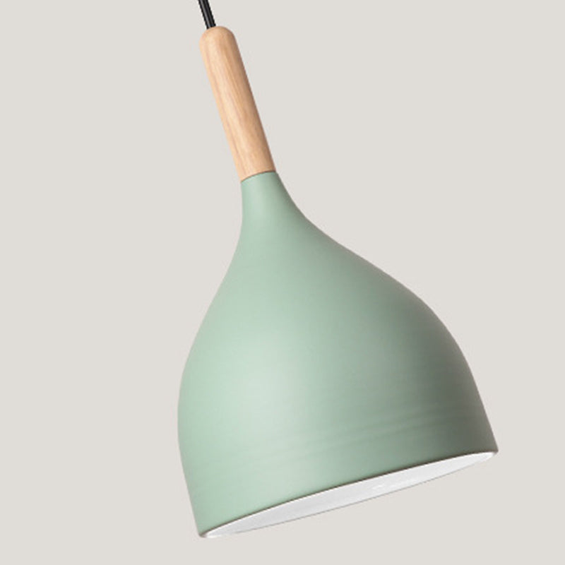 Moderne stijl kom tint hangend licht aluminium 1 lichte hangende lamp voor slaapkamer