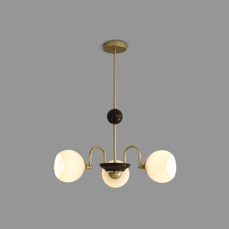 Contemporary Nordic Hanging Light Globe Glass Chandelier for Living Room