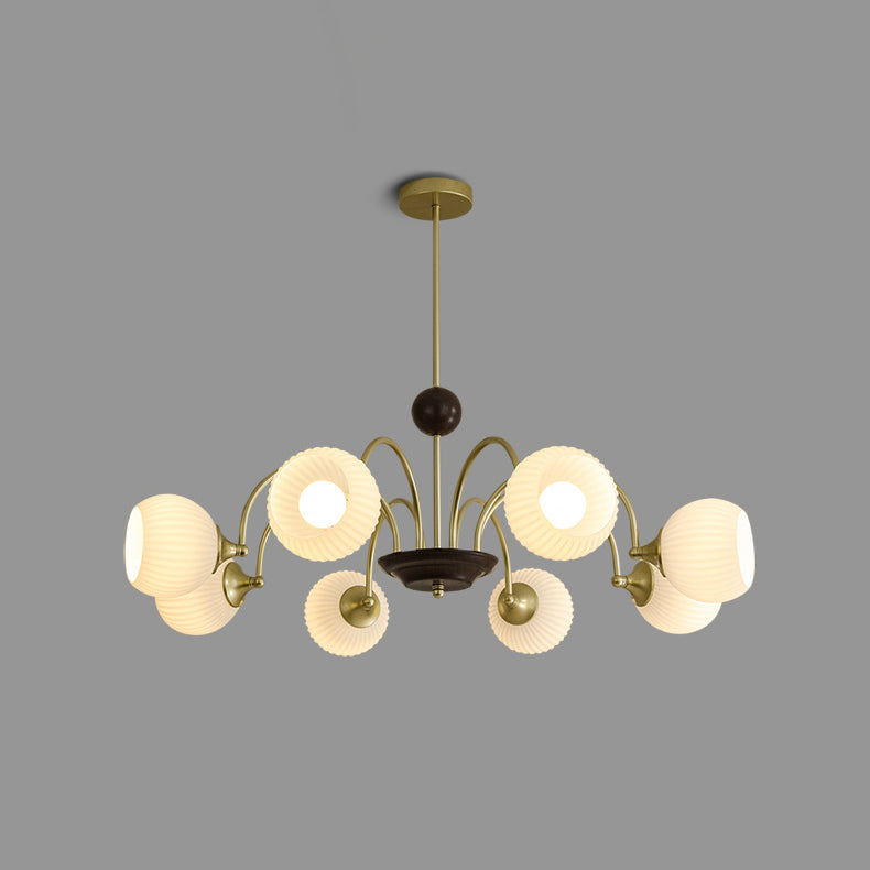 Contemporary Nordic Hanging Light Globe Glass Chandelier for Living Room