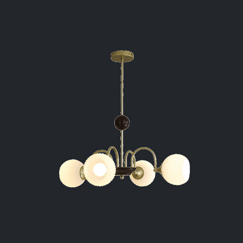 Contemporary Nordic Hanging Light Globe Glass Chandelier for Living Room
