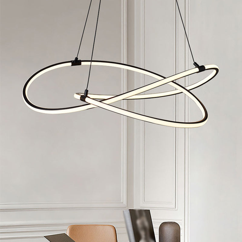 Modern Style Twist Shape Pendant Chandelier Metal 1 Light Chandelier Light