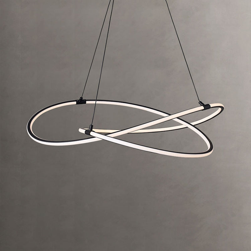 Modern Style Twist Shape Pendant Chandelier Metal 1 Light Chandelier Light