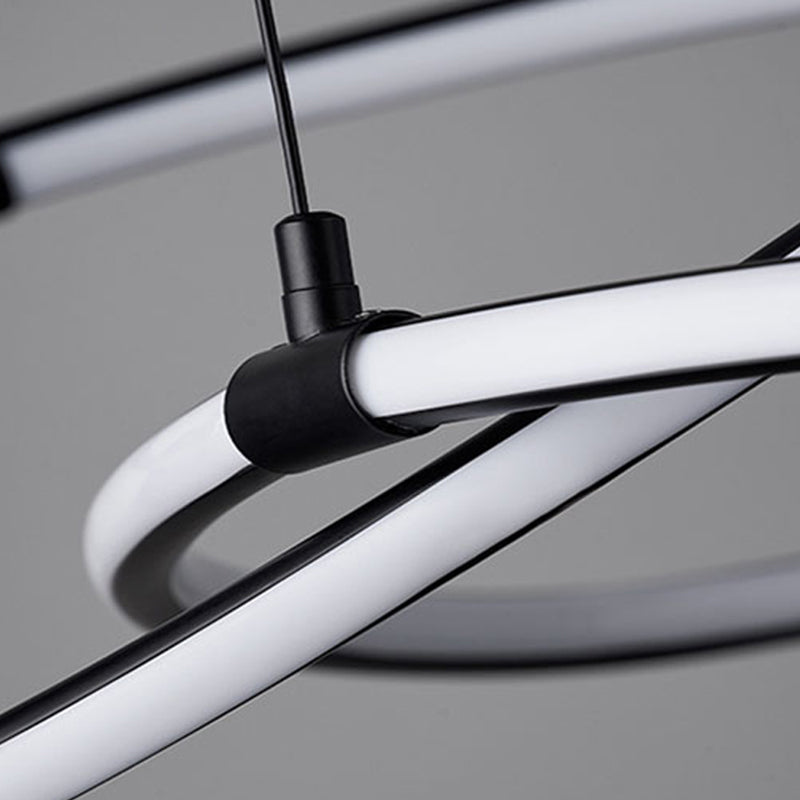 Modern Style Twist Shape Pendant Chandelier Metal 1 Light Chandelier Light