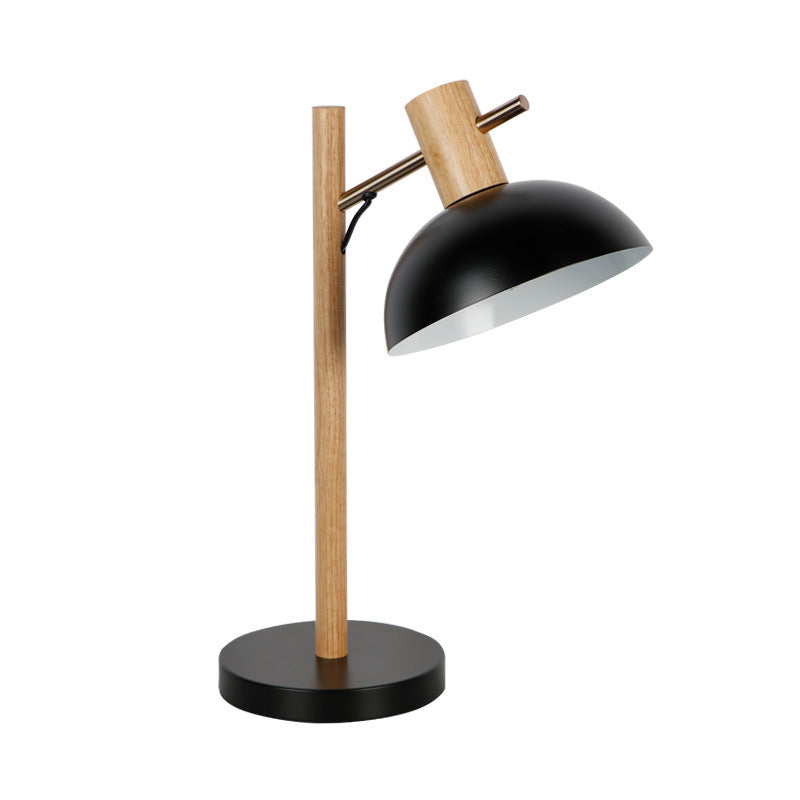 Modernism Hemisphere Task Lighting Metallic 1 Bulb Reading Lamp in Black for Study