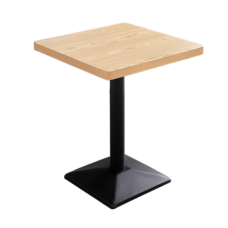 Metal Contemporary Dining Table Wood Top Table for Dining Room