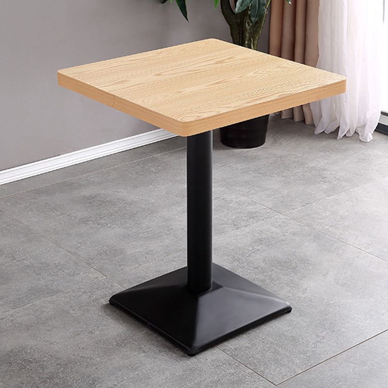 Metal Contemporary Dining Table Wood Top Table for Dining Room