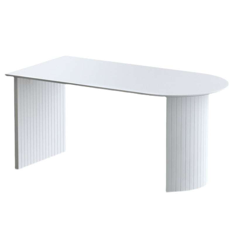 Mesa de comedor contemporánea de madera maciza mesa blanca de madera blanca con alto contenido de brillo para comedor