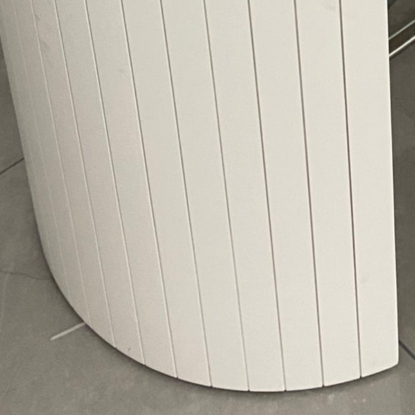 Mesa de comedor contemporánea de madera maciza mesa blanca de madera blanca con alto contenido de brillo para comedor