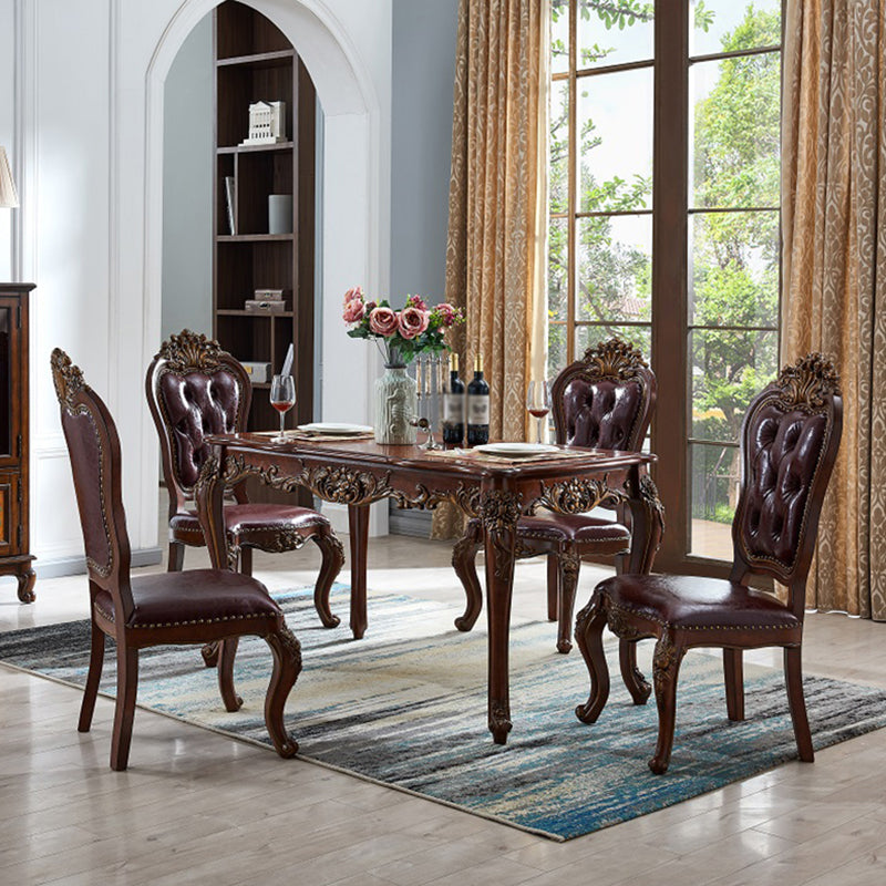 Rectangle 4-foot Dining Site Table Midcentury Solid Wood Table,55"L x 31.5"W x 29.5"H