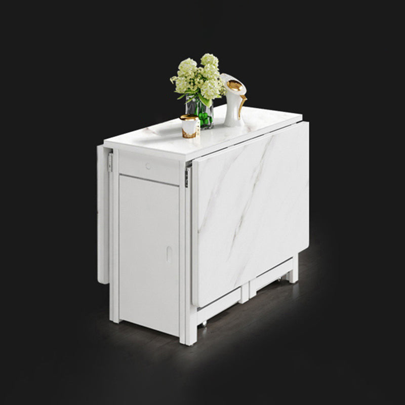 Foldable Sintered Stone Top Dining Table Modern Extendable Table with 4 Legs