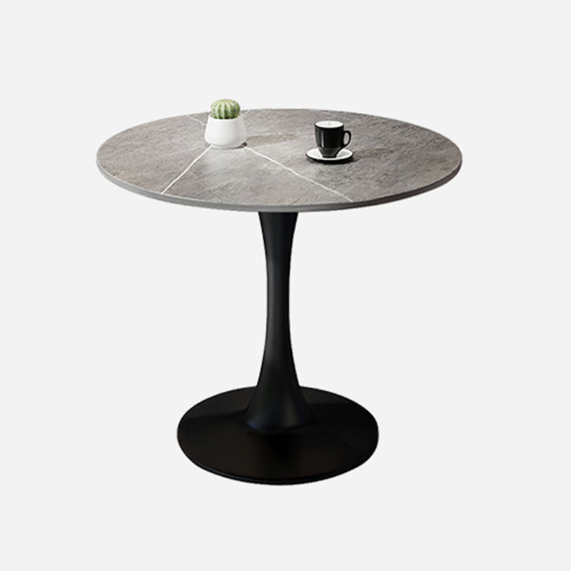 Eenvoudige ronde eettafel van gesinterde stenen tafel met tulponderstel voor eetkamer