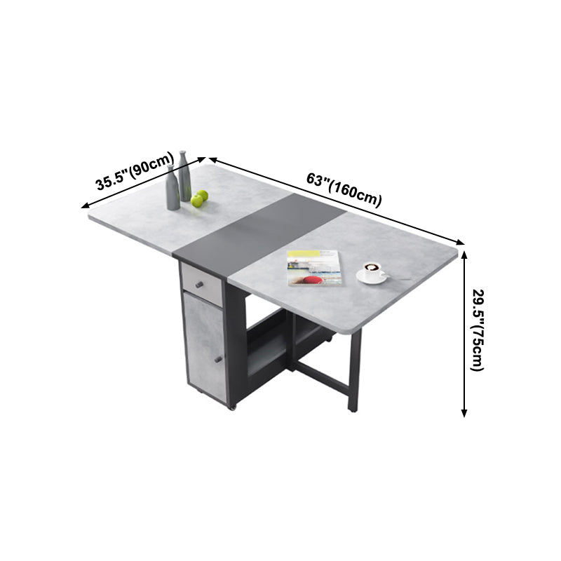 MDF Dining Table Modern Style Rectangle Multifunctional Table for Dining Room