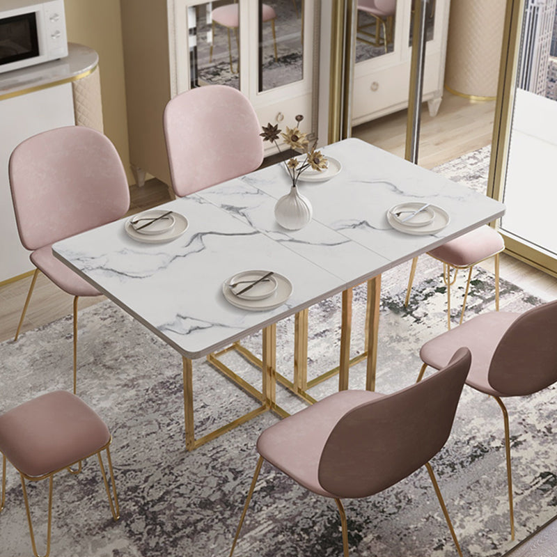 Faux marmeren eettafel Eenvoud Stijl Sledetafel voor eetkamer