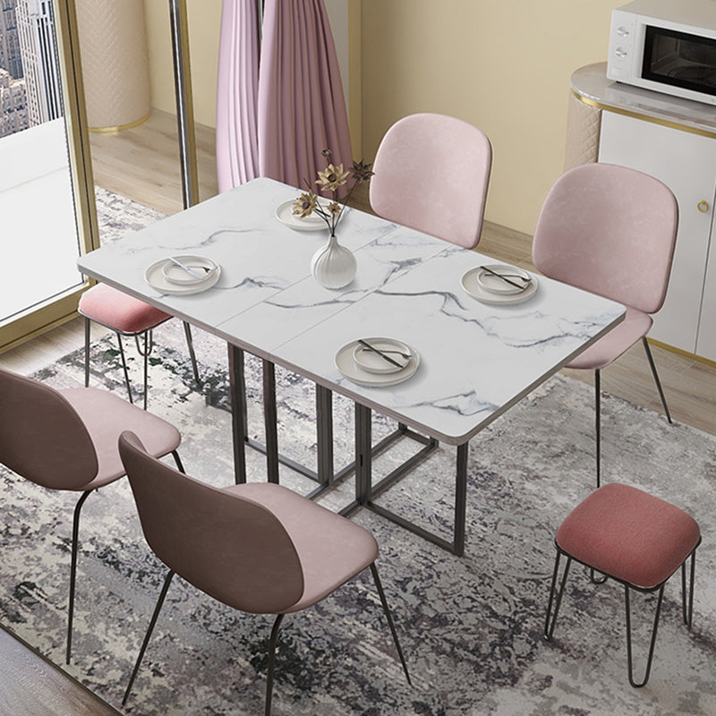 Faux marmeren eettafel Eenvoud Stijl Sledetafel voor eetkamer