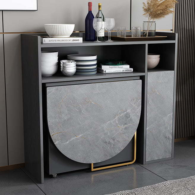 Mesa de comedor de piedra sinterizada moderna mesa de comedor ovalado de 59 "para uso en el hogar