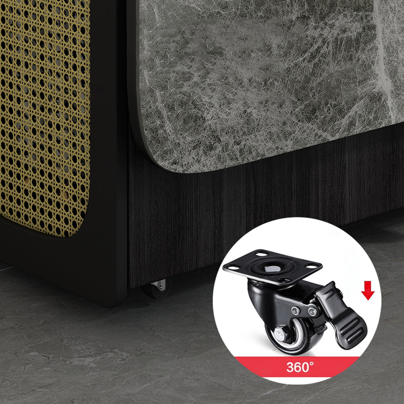 59 '' Mesa de comedor de piedra sinterizada mesa rectángula plegable con base de caballete