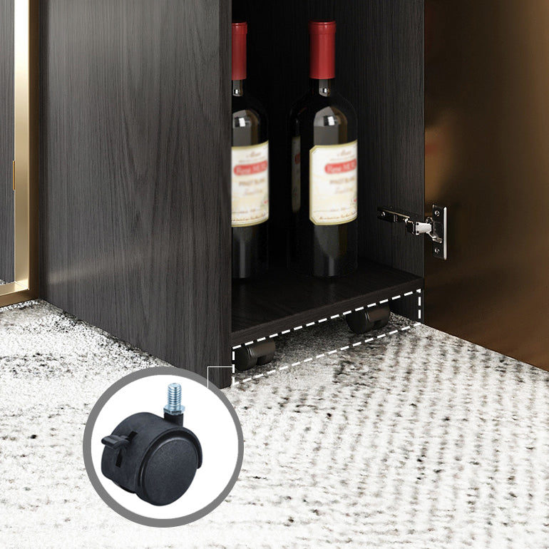 Modern Style Dining Table Sintered Stone Drop-Leaf 63" Table with Metal Base