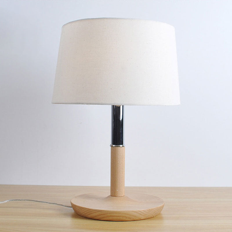 Drum Shade Task Lighting Modernism Fabric 1 lampe de lecture de bulbe en blanc pour l'étude