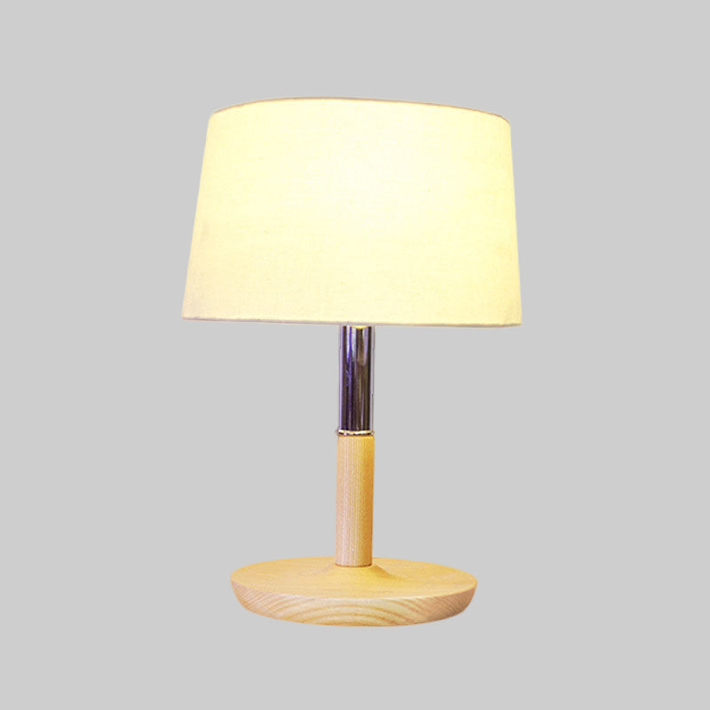 Drum Shade Task Lighting Modernism Fabric 1 lampe de lecture de bulbe en blanc pour l'étude