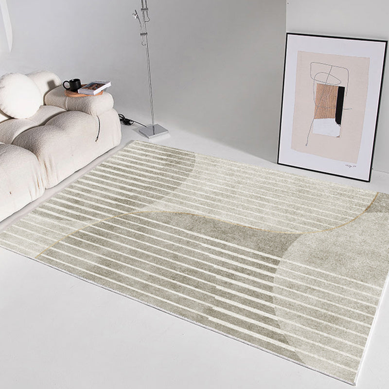 Oranje streep patroon tapijt modern polyester gebied tapijt anti-slip gemakkelijke tapijt tapijt voor woningdecoratie