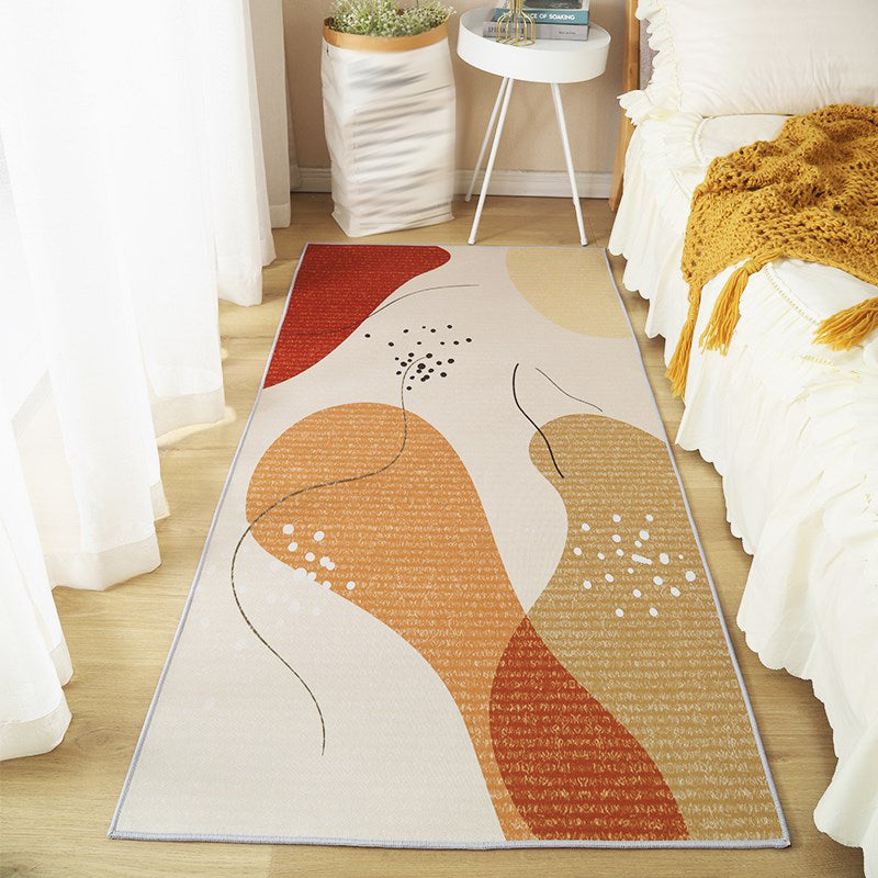 Lichtroze minimalistisch tapijten Polyester grafisch vloerkleed niet-slip achterste tapijt voor woningdecoratie