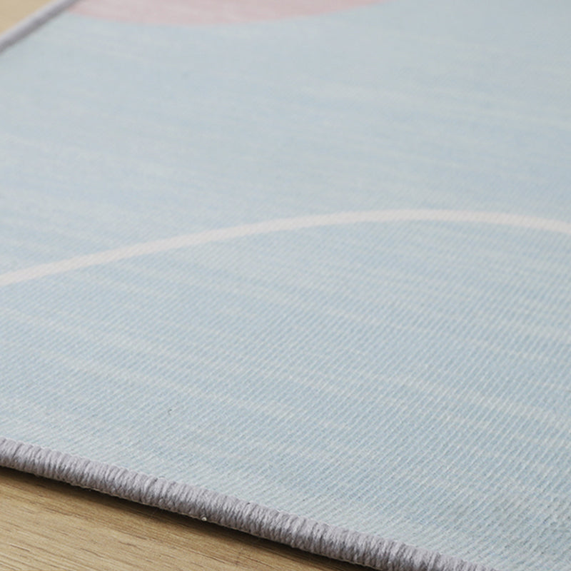 Lichtroze minimalistisch tapijten Polyester grafisch vloerkleed niet-slip achterste tapijt voor woningdecoratie