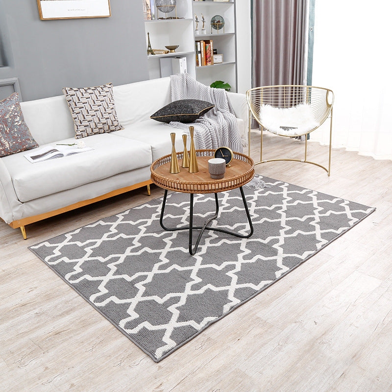 Modern grijze tapijt Leisure geometrisch gebied Tapijten Polyester woonkamer tapijt met niet-slipachter