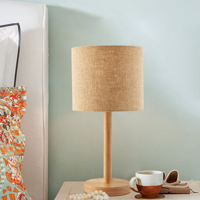 Rechte zijdige schaduw bureau licht modernistische stof 1 kop nachtkastje lamp in vlas