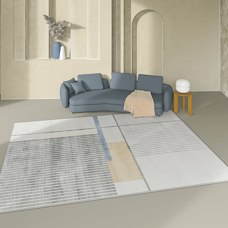 Minimalistisch gebied tapijt vrijetijdscontrastpaneel Gebied Rug vlekbestendig polyester tapijt voor woonkamer