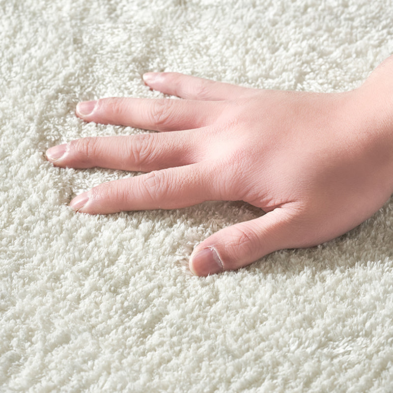 Modern Drawing Room Area Rug Khaki Polyester Area Carpet Non-Slip Backing Area Rug