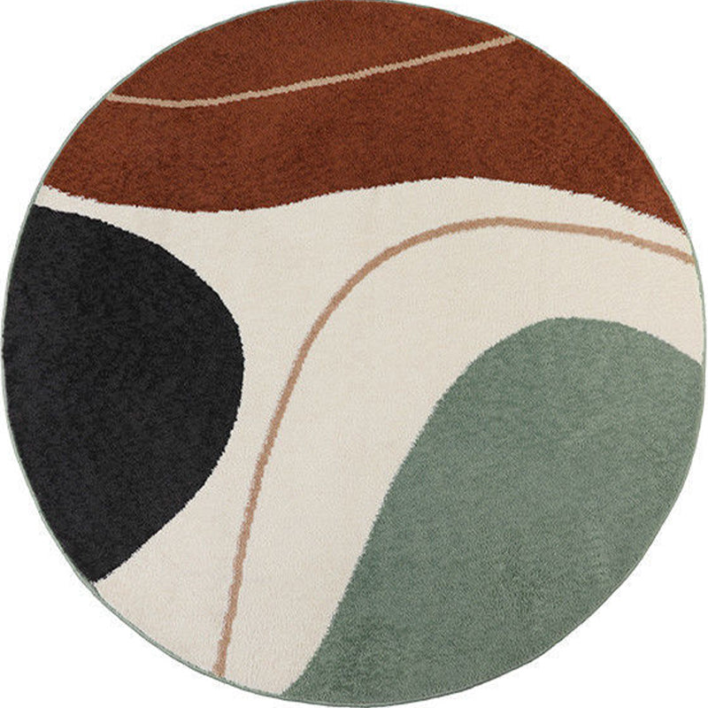 Round Area Tapijt Leisure Rug Polyester Stain Resistent Wasbaar Binnen Tapijt voor woonkamer