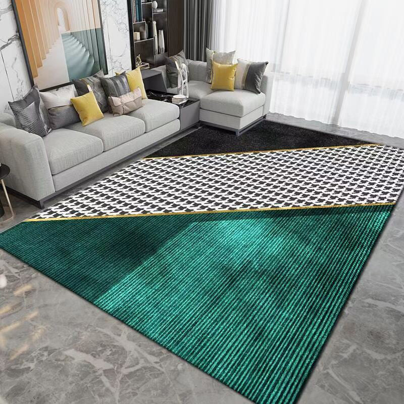 Roze modern tapijten polyester gestreepte binnenkapperd wasbaar tapijt voor woningdecoratie