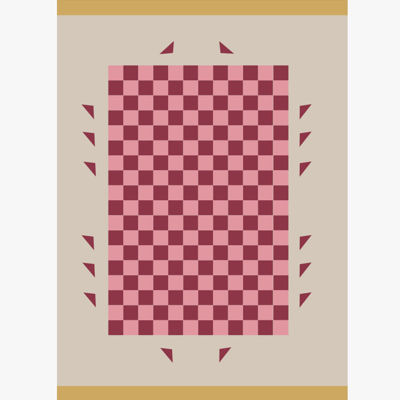 Licht oranje contrast kleurrooster tapijten polyester eenvoudig tapijt wasbaar tapijt voor woonkamer