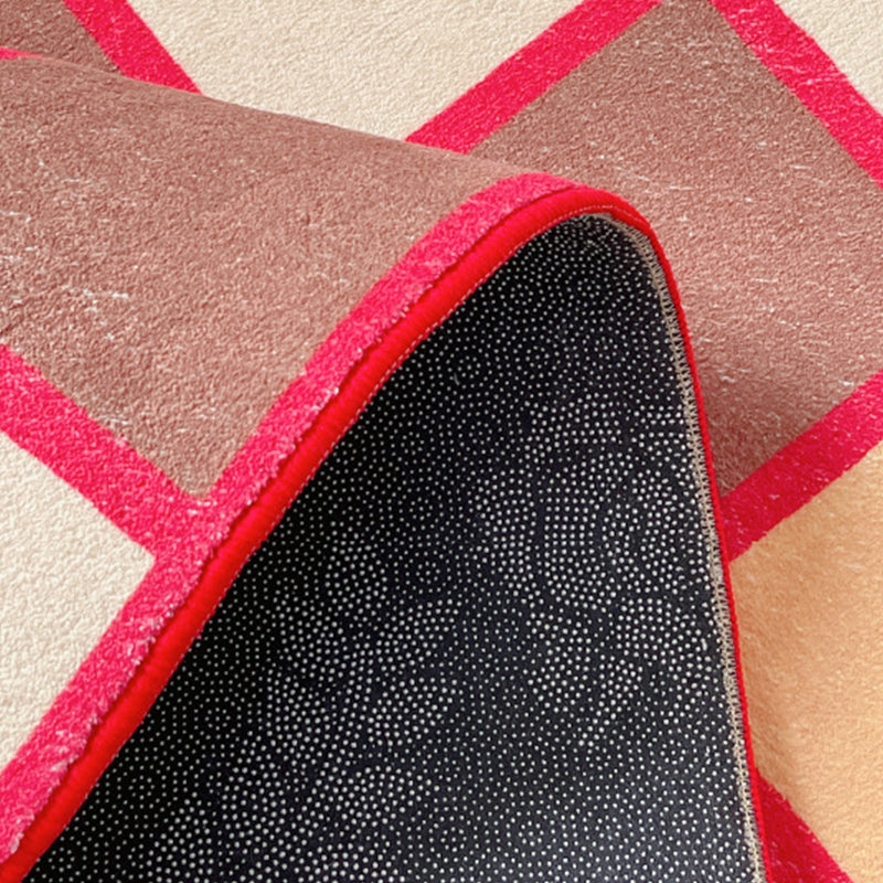 Oranje eigentijds tapijten polyester rooster tapijt wasbaar tapijt voor woonkamer