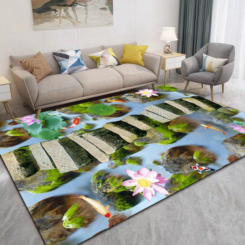 Creatief strandpatroon Tapijt Polyester Indoor Tapijten Stain Resistent gebied Rug voor woningdecoratie