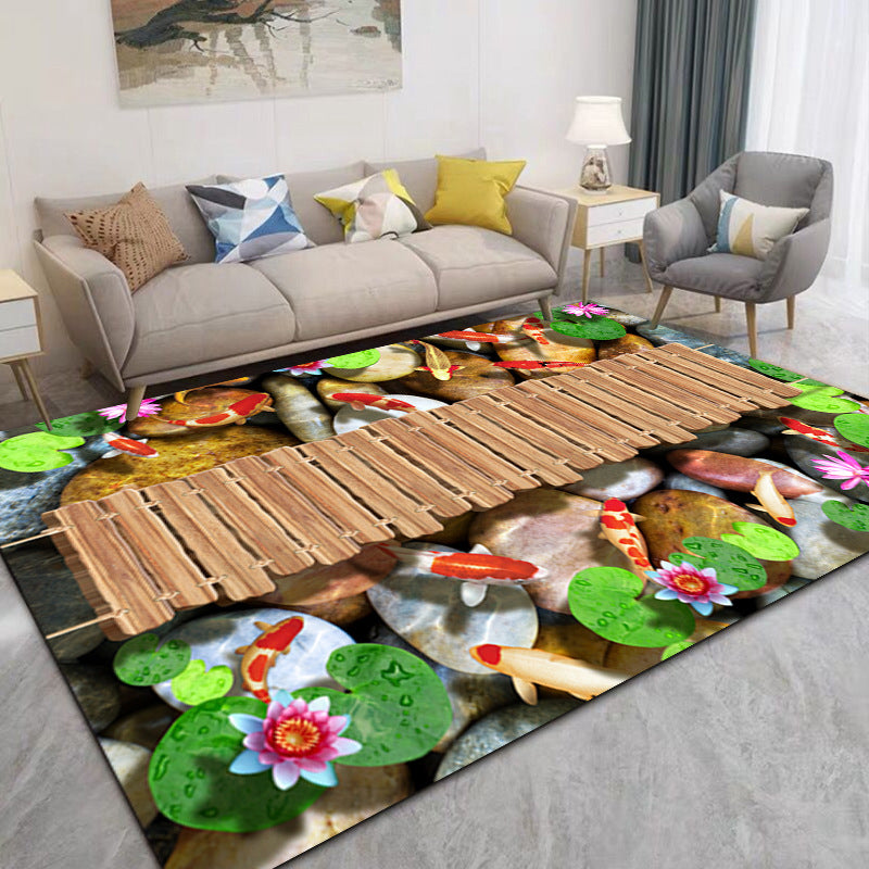 Creatief strandpatroon Tapijt Polyester Indoor Tapijten Stain Resistent gebied Rug voor woningdecoratie