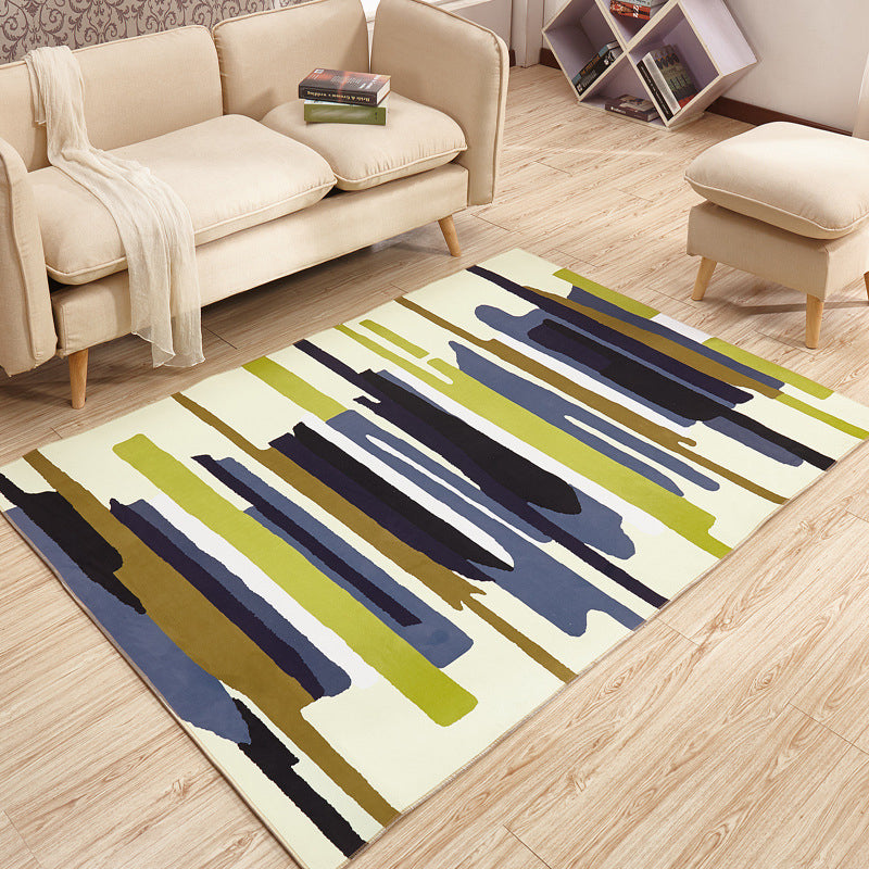 Zwart modern tapijt polyester patroon tapijt vlekbestendig tapijt voor woonkamer