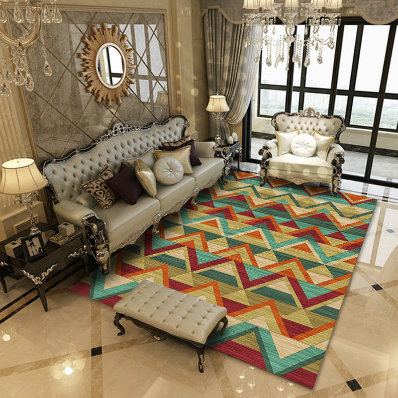 Lichtgele modern tapijt polyester grafisch vloerkleed niet-slip achterste tapijt voor woningdecoratie