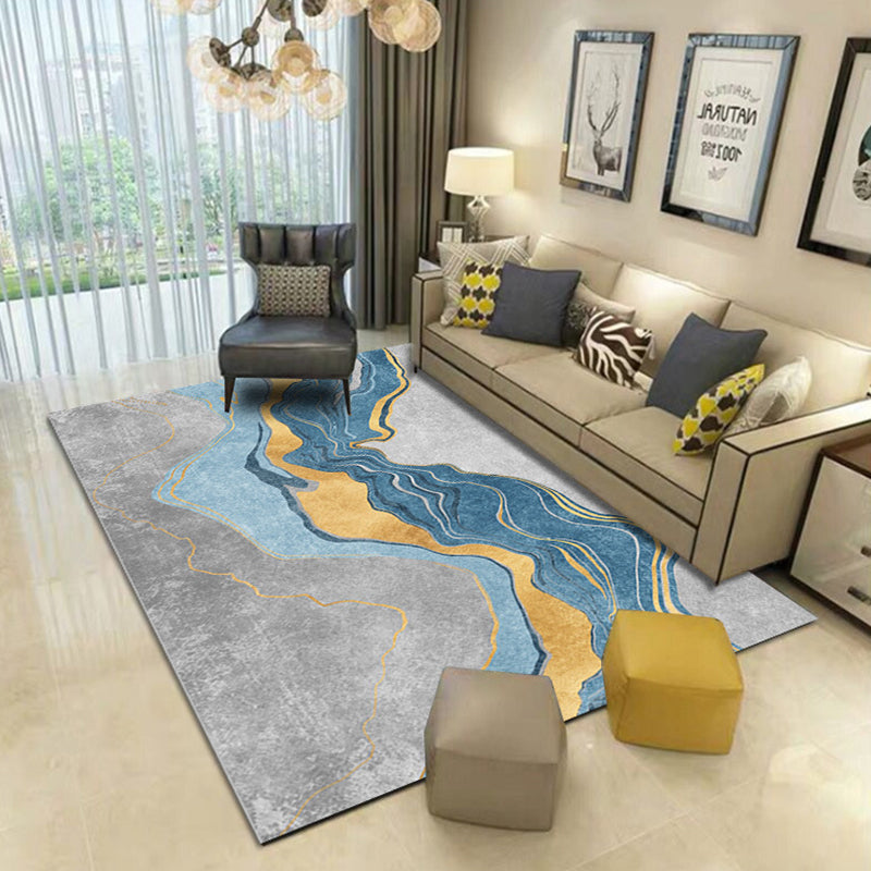 Moderne woonkamer tapijt abstract printgebied tapijten polyester tapijt met niet-slipachter
