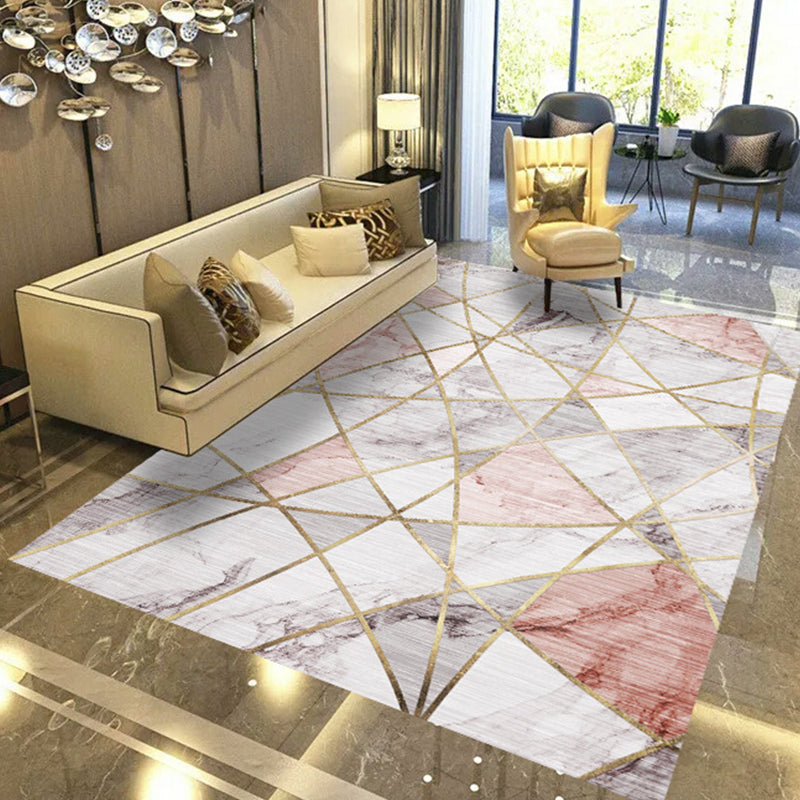 Minimalistisch marmeren effect tapijt polyester tapijt tapijt niet-slip achterste backing gebied tapijt voor huizendecoratie