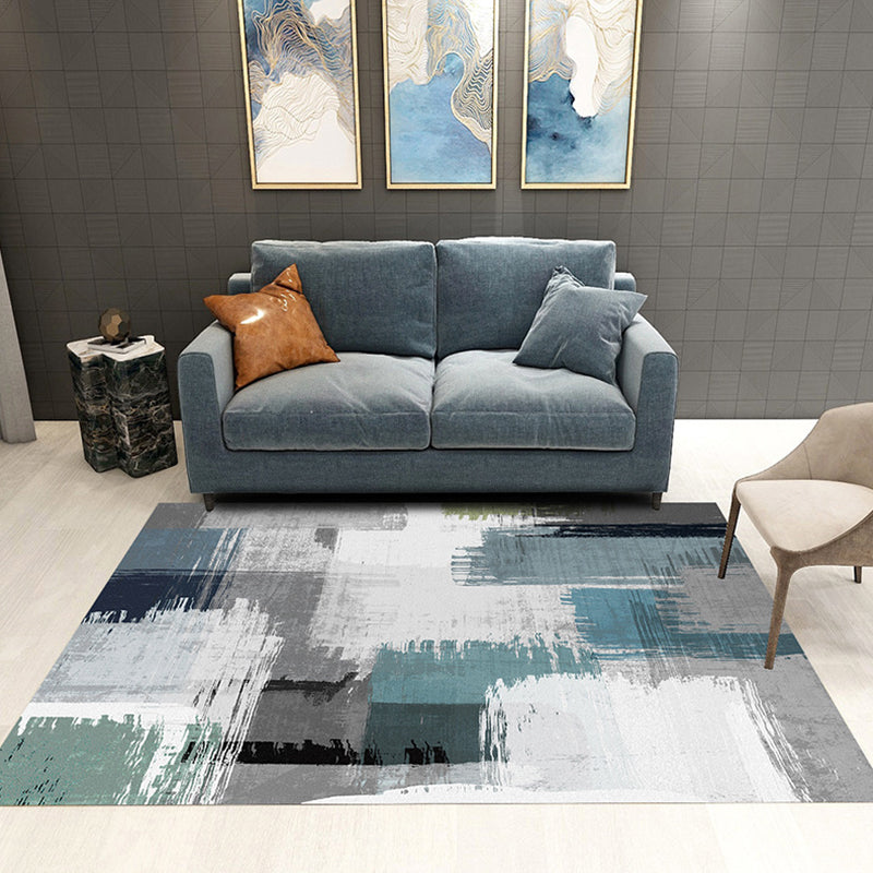 Contemporary Marble Surface Indoor Carpet Polyester Rug Pet Friendly Area Rug for Home Decoration