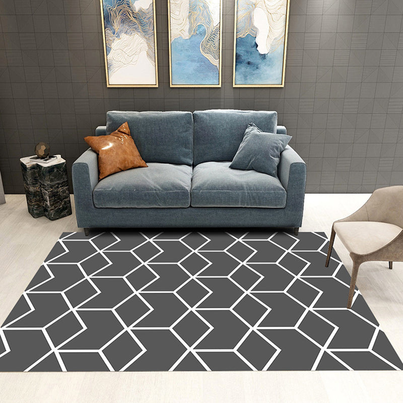 Contemporary Marble Surface Indoor Carpet Polyester Rug Pet Friendly Area Rug for Home Decoration