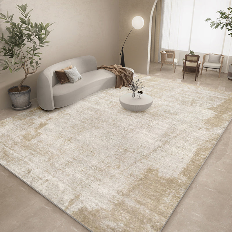 Blue Modern Rug Abstract Print Polyester Area Rug Stain Resistant Area Carpet for Home Decor