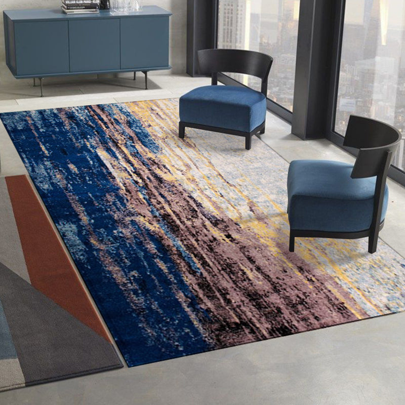 Moderner Aquarelldruckgedruckte Teppich Polyester Teppich Teppichfest -Resistent Innenteppich für die Heimdekoration